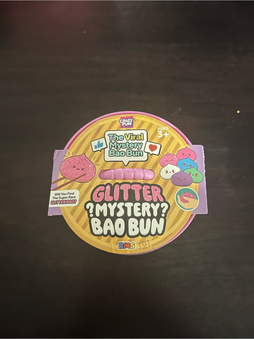 RMS Glitter Mystery Bao Bun Toy- Purple dumpling